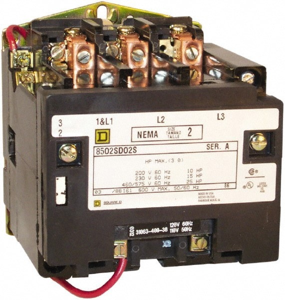 3 Pole, 208 Coil VAC at 60 Hz, 45 Amp NEMA Contactor