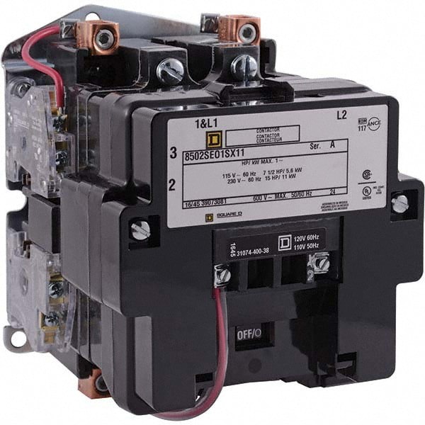 3 Pole, 110 Coil VAC at 50 Hz and 120 Coil VAC at 60 Hz, 90 Amp NEMA Contactor
