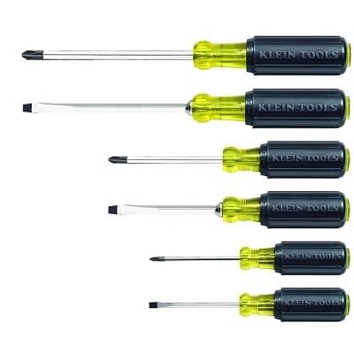 Screwdriver Set: 6 Pc, Cabinet, Keystone & Phillips