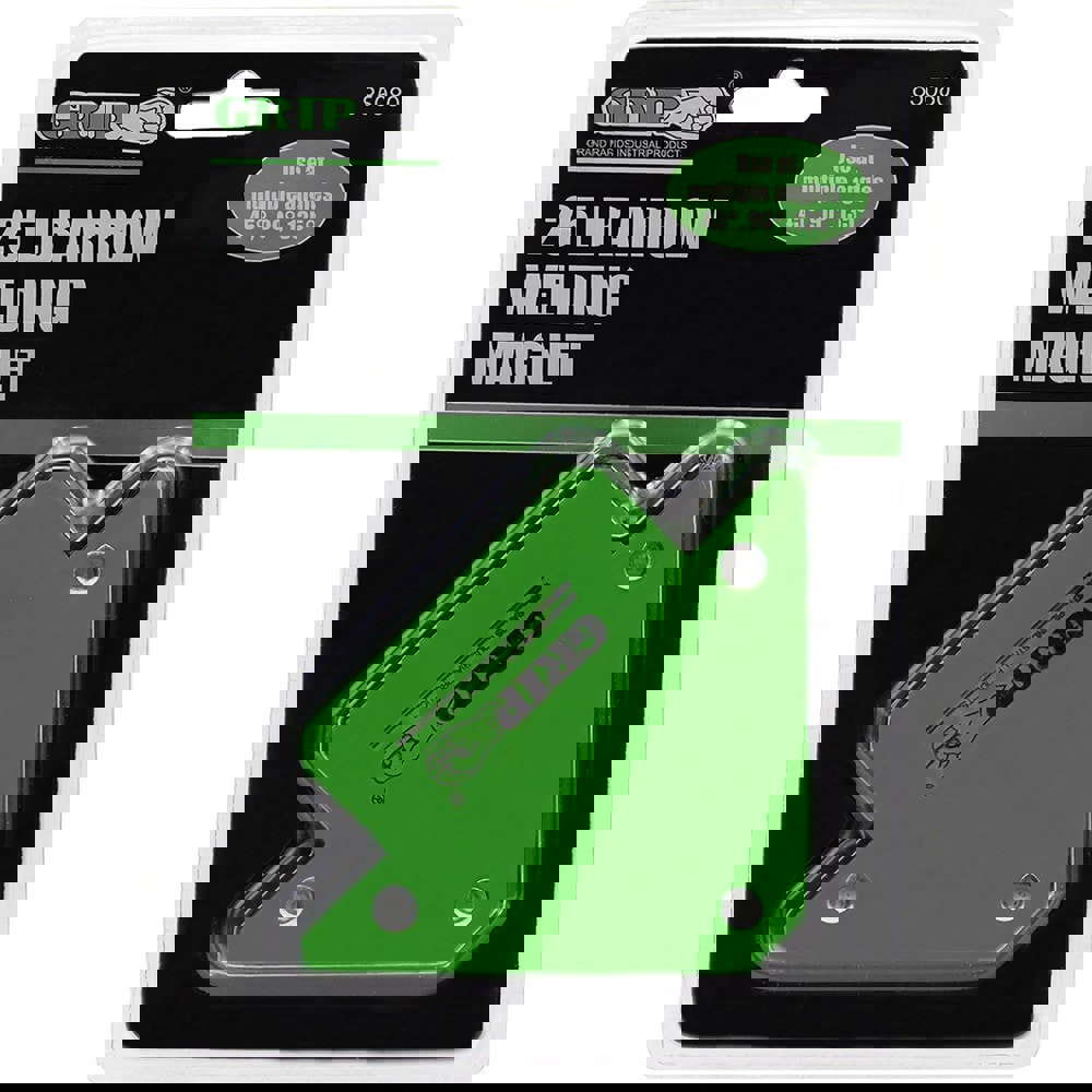 Welding Magnet: 25 lb Capacity, Arrow, 45, 90 & 135 deg Holding Angle