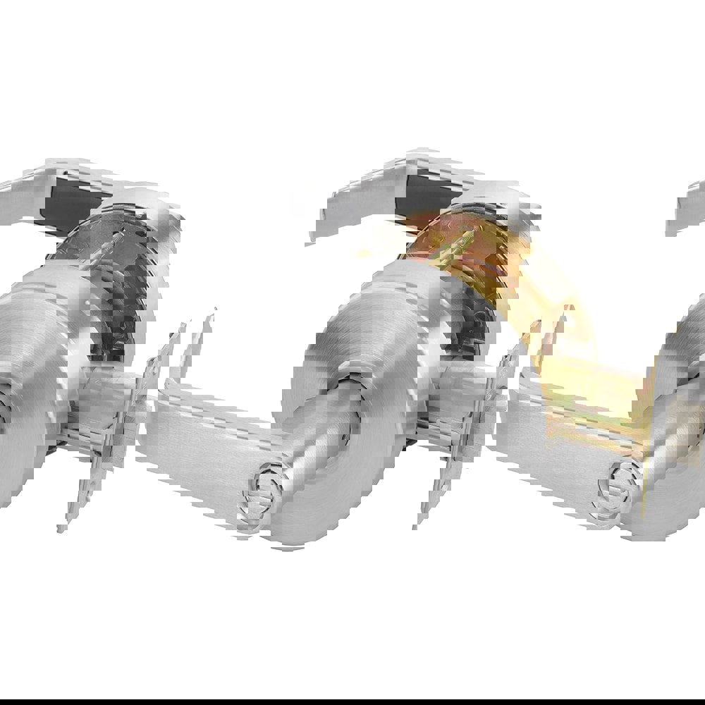 Lever Locksets; Door Thickness: 1-3/4; Door Thickness: 1-3/4; Back Set: 2-3/4; For Use With: Lavatory or Other Privacy Doors; Finish/Coating: Satin Chrome; Special Item Information: Privacy; Bedroom or Bath Lock Function; Rating: Fire Rated