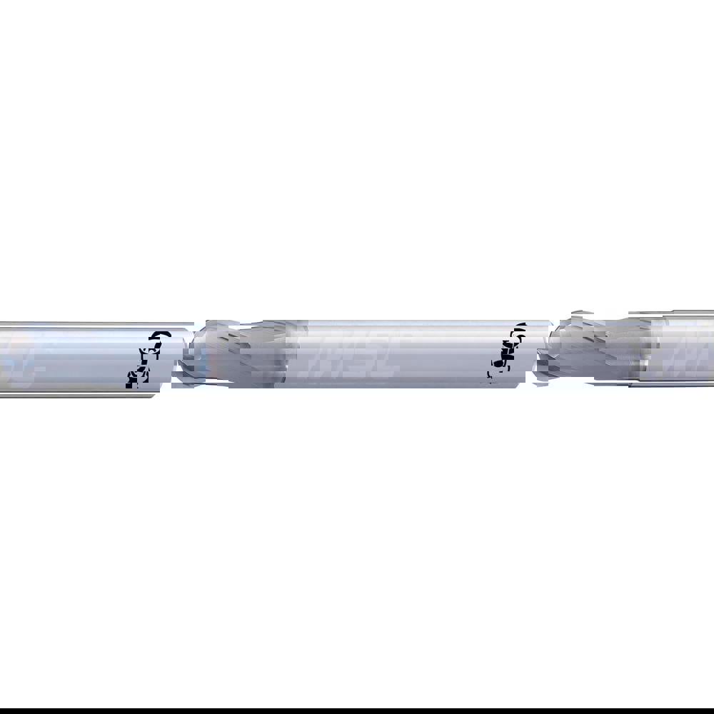 Ball End Mill: 0.20 mm Dia, 0.16 mm LOC, 2 Flute, Solid Carbide