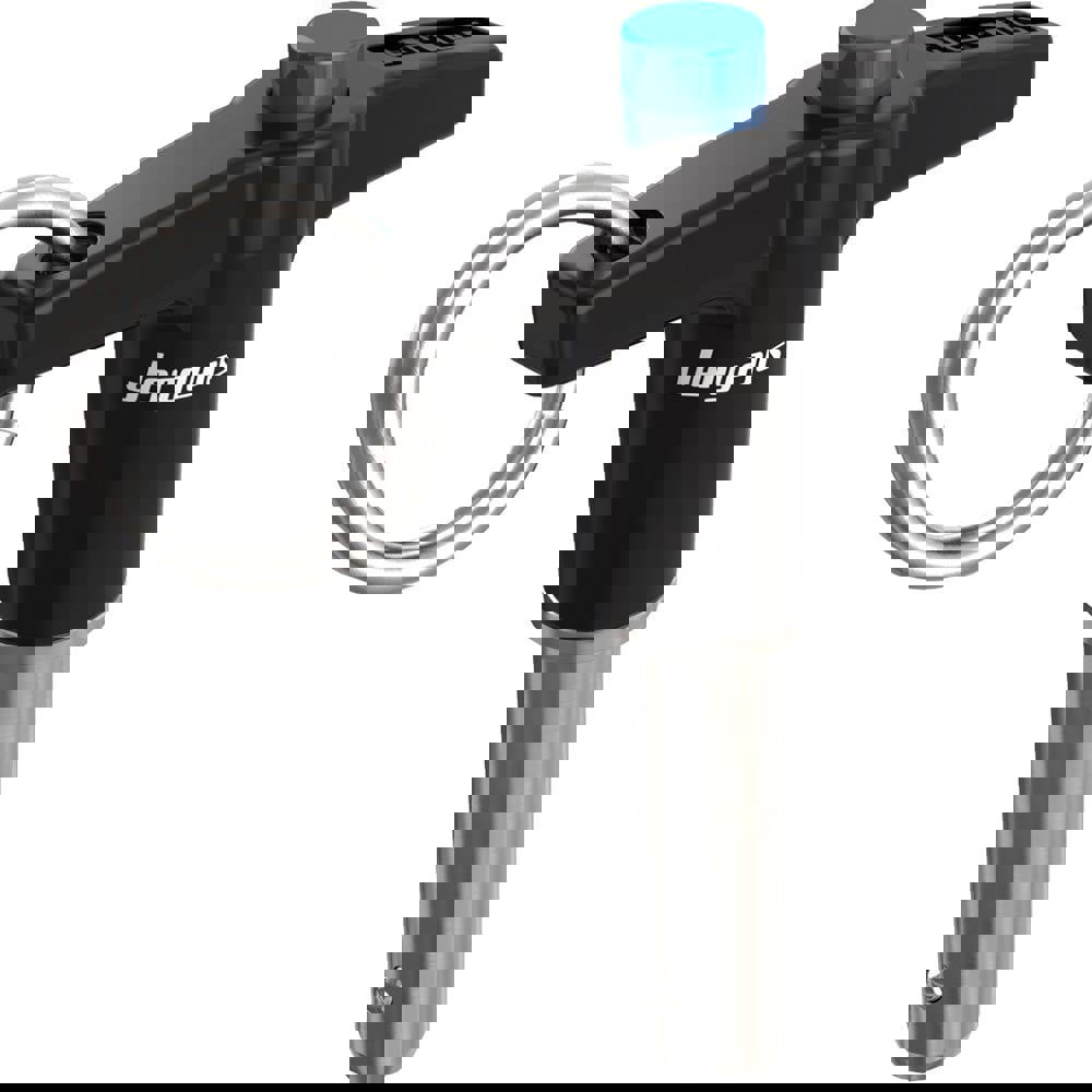 Ball Grip Quick-Release Pin: T-Handle, 5 mm Pin Dia, 80 mm Usable Length