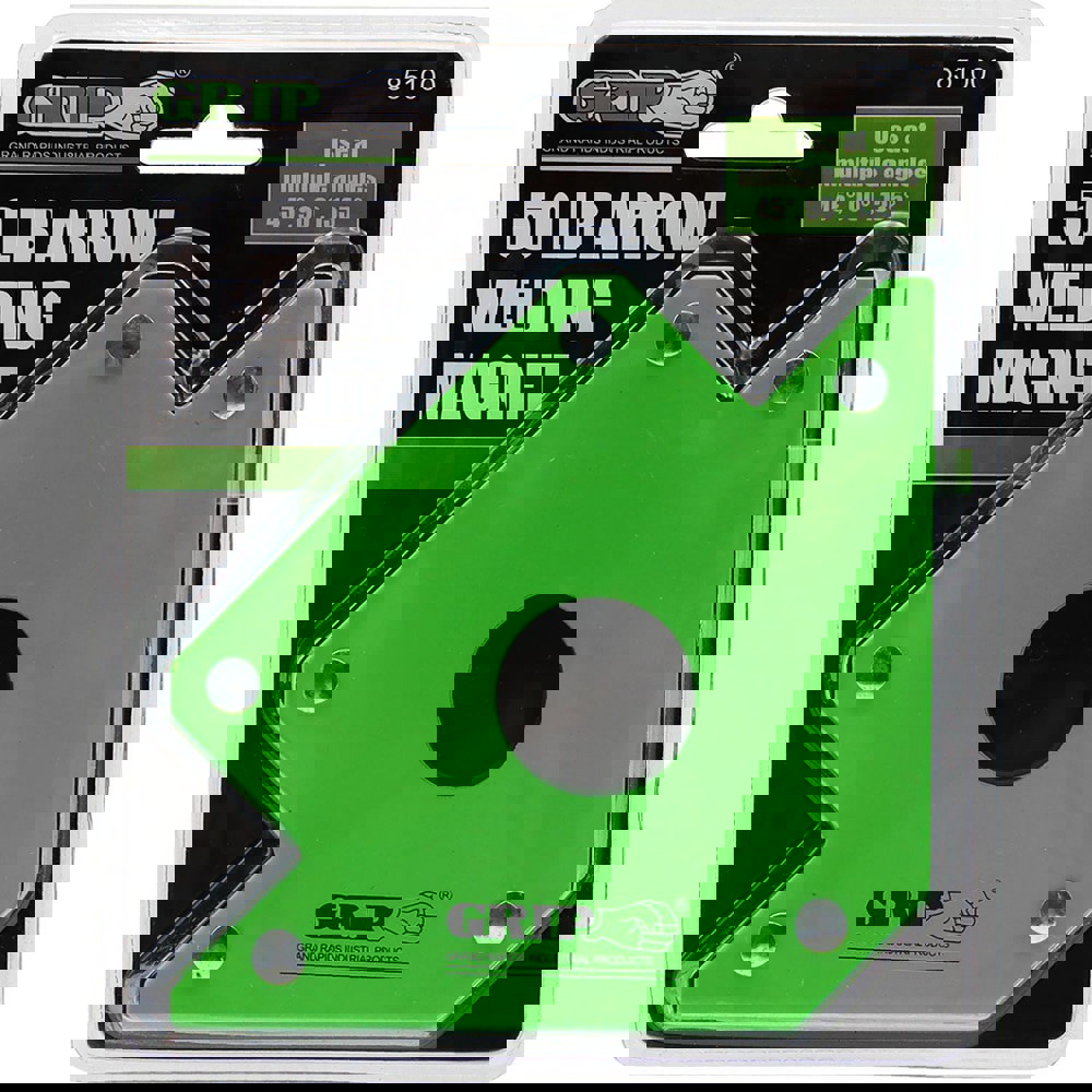 Welding Magnet: 50 lb Capacity, Arrow, 45, 90 & 135 deg Holding Angle