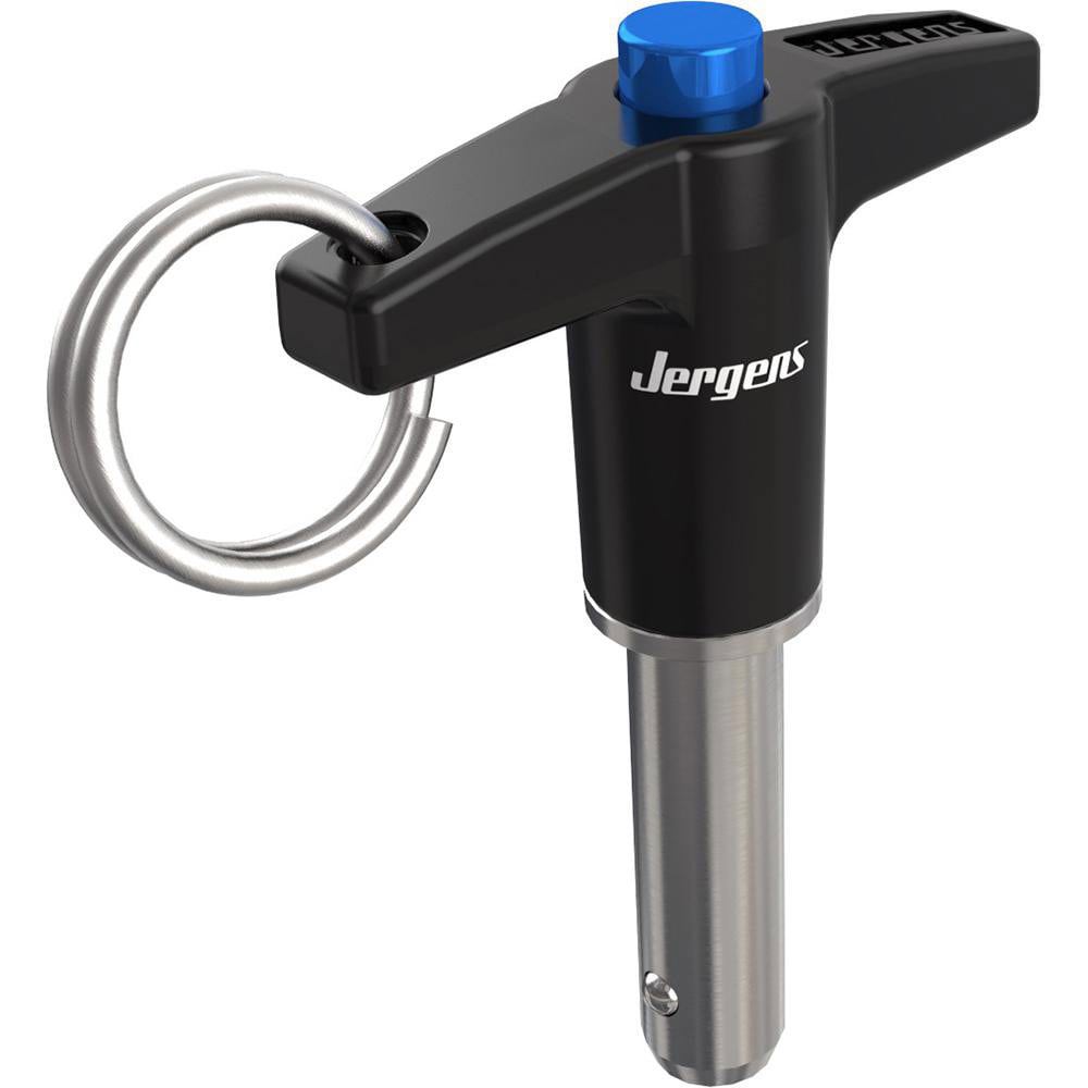Ball Grip Quick-Release Pin: T-Handle, 8 mm Pin Dia, 100 mm Usable Length