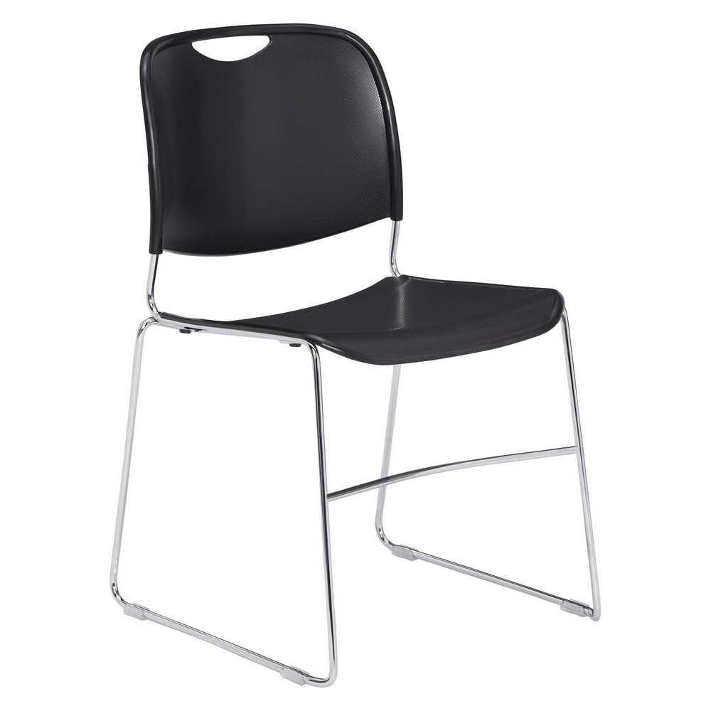 Polypropylene Black Chrome Stacking Chair
