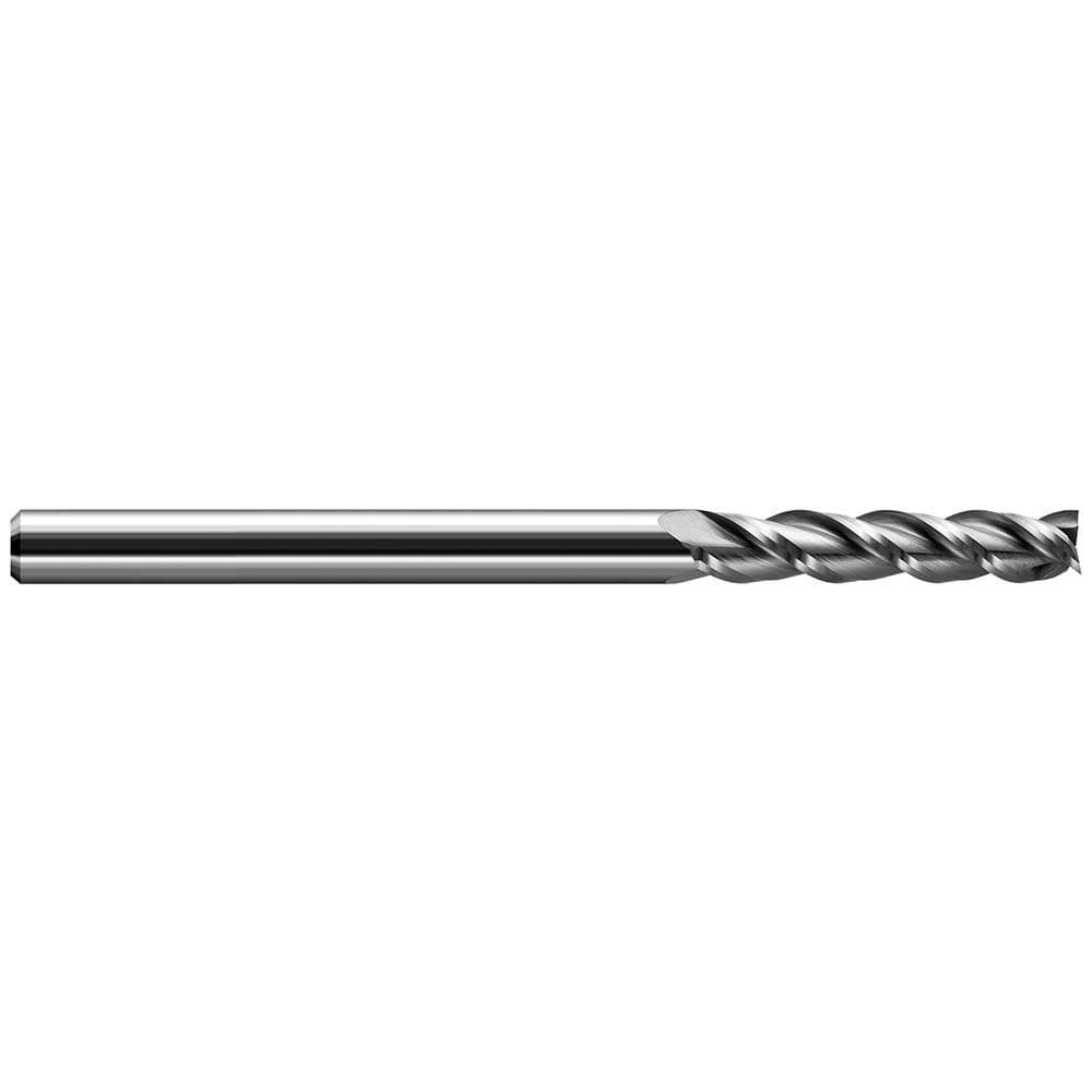 Square End Mill: 1/4'' Dia, 3/8'' LOC, 1/4'' Shank Dia, 2-1/2'' OAL, 3 Flutes, Solid Carbide