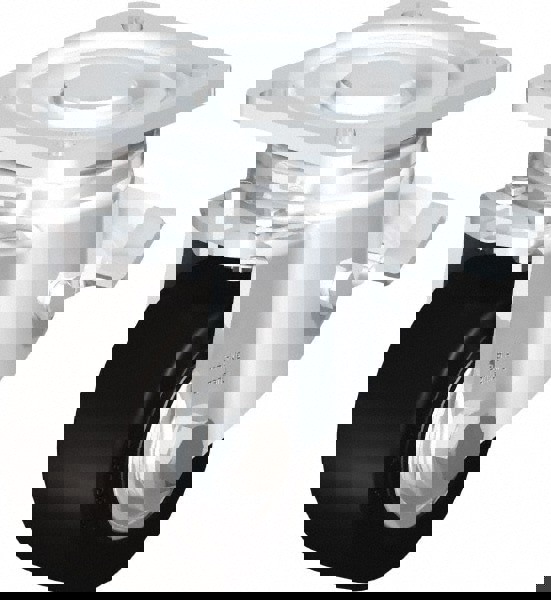 Swivel Top Plate Caster: Solid Rubber, 3