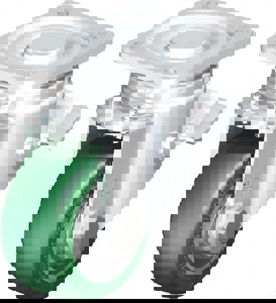 Swivel Top Plate Caster: Polyurethane-Elastomer Blickle Softhane, 3