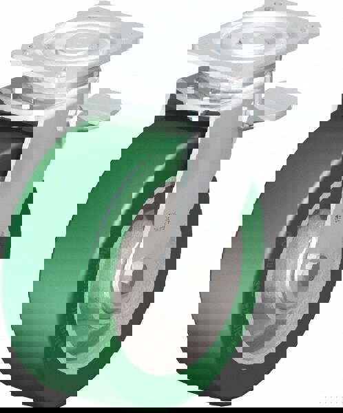 Swivel Top Plate Caster: Polyurethane-Elastomer Blickle Softhane, 8