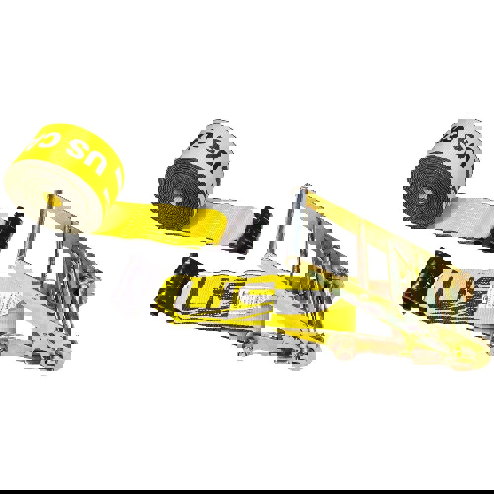 Polyester Ratchet Strap Tie Down: 27' Long, 4