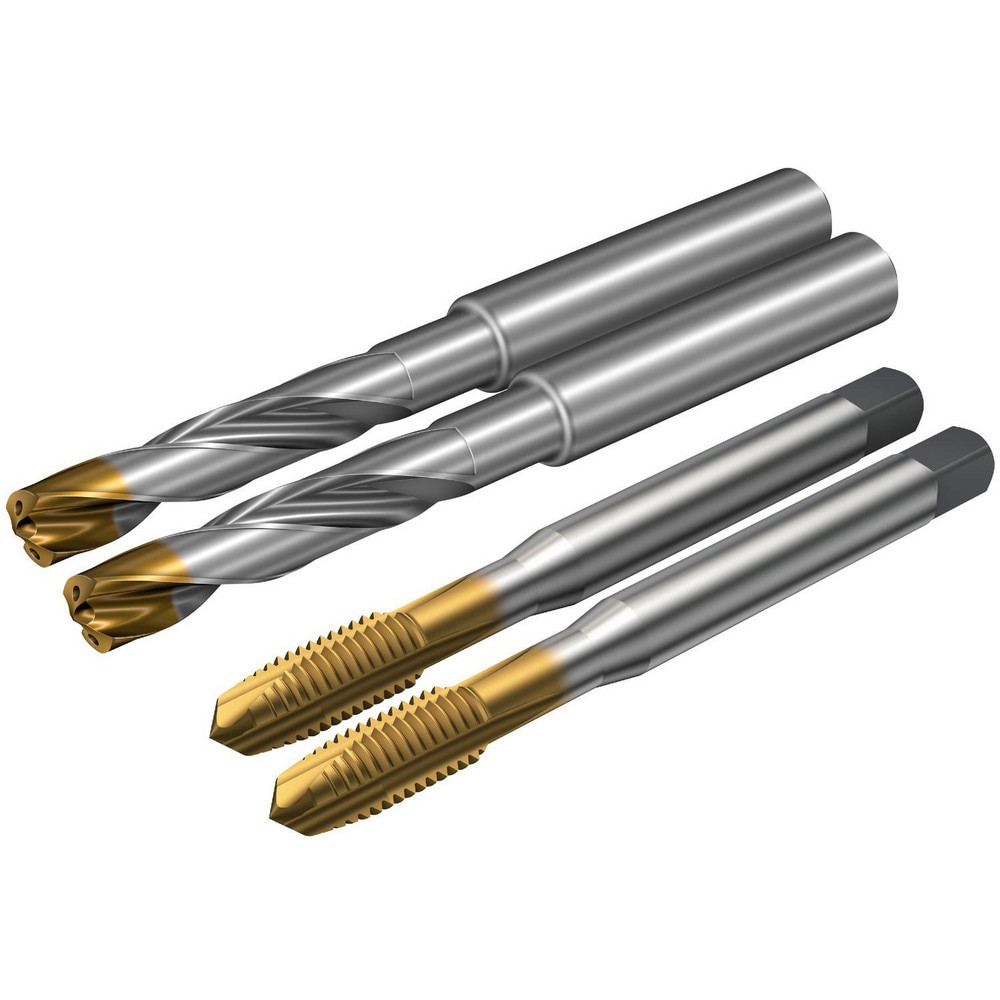 Tap & Drill Sets; Maximum Drill Size (mm): 4.20 ; Tap Type: Hand ; Tap Coating/Finish: TiCN ; Tap Material: High Speed Steel ; Drill Material: Solid Carbide ; Tap Thread Sizes Included: M5x0.8