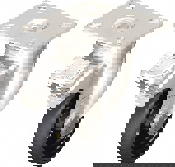 Swivel Top Plate Caster: Thermoplastic Rubber Elastomer, 2