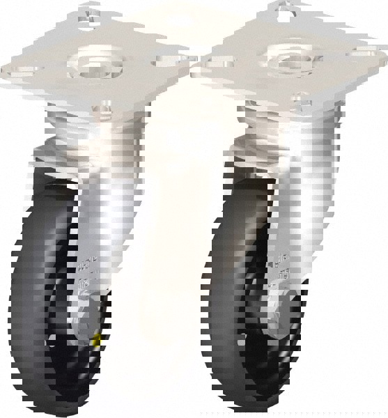 Swivel Top Plate Caster: Thermoplastic Rubber Elastomer, 2