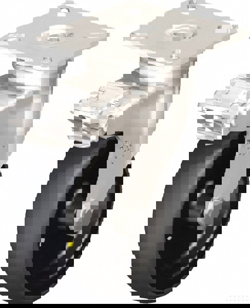 Swivel Top Plate Caster: Thermoplastic Rubber Elastomer, 3