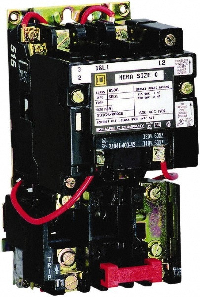 110 Coil VAC at 50 Hz, 120 Coil VAC at 60 Hz, 18 Amp, Nonreversible Open Enclosure NEMA Motor Starter