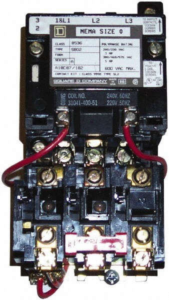 440 Coil VAC at 50 Hz, 480 Coil VAC at 60 Hz, 18 Amp, Nonreversible Open Enclosure NEMA Motor Starter