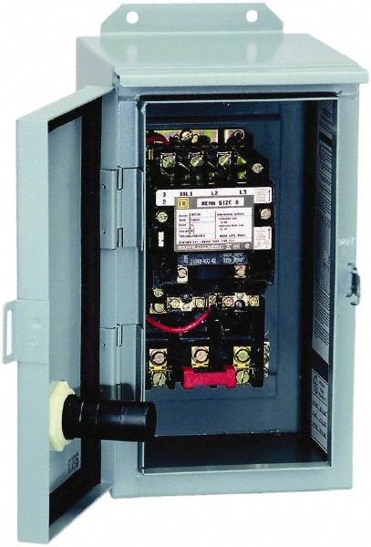 220 Coil VAC at 50 Hz, 240 Coil VAC at 60 Hz, 27 Amp, NEMA Size 1, Nonreversible Enclosed Enclosure NEMA Motor Starter
