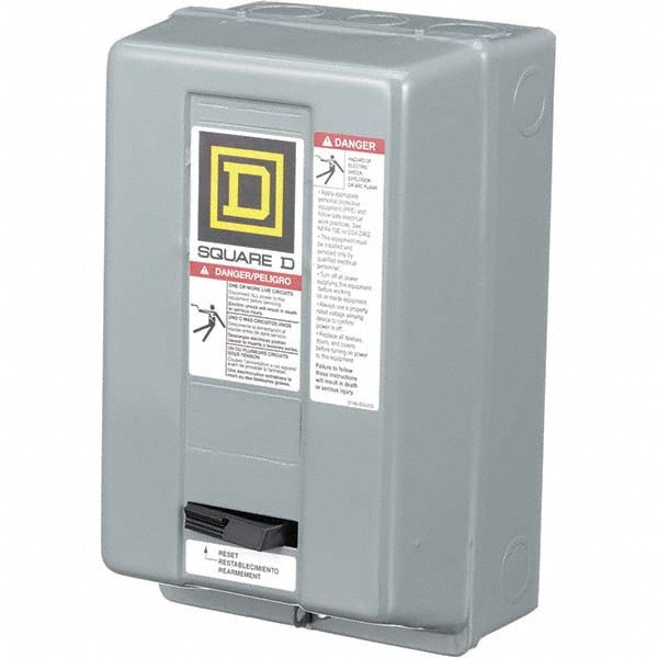 110 Coil VAC at 50 Hz, 120 Coil VAC at 60 Hz, 27 Amp, NEMA Size 1, Nonreversible Enclosed Enclosure NEMA Motor Starter