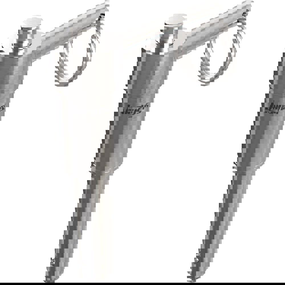 Ball Grip Quick-Release Pin: L-Handle, 25 mm Pin Dia, 80 mm Usable Length