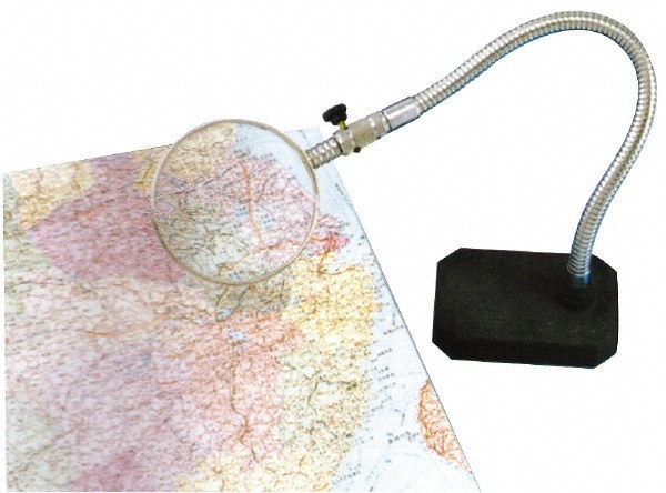Stand Magnifiers; Maximum Magnification: 2.5x ; Lens Diameter (mm): 101.60 ; Lens Diameter (Inch): 4 ; Linen Tester: No ; Magnification: 3x ; Light Source Included: No
