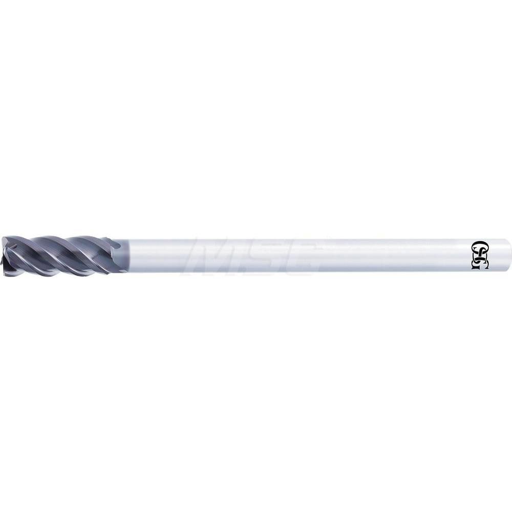 Corner Radius End Mill: 10 mm Dia, 25 mm LOC, 0.5 mm Radius, 4 Flutes, Solid Carbide