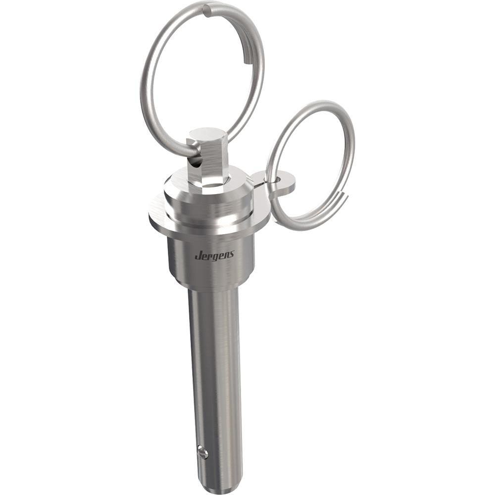 Ball Grip Quick-Release Pin: Ring Handle, 8 mm Pin Dia, 50 mm Usable Length