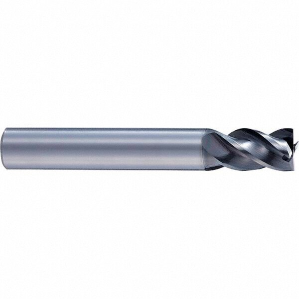 Square End Mill: 12mm LOC, 8mm Shank Dia, 60mm OAL, 6 Flutes, Solid Carbide