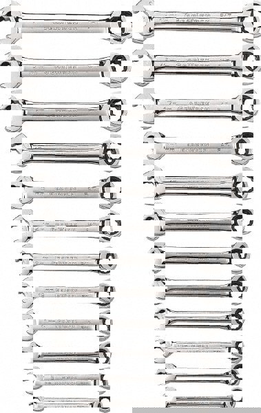 Ratcheting Combination Wrench Set: 12 Pc, 10 mm 11 mm 12 mm 13 mm 14 mm 15 mm 16 mm 17 mm 18 mm 19 mm 8 mm & 9 mm Wrench, Metric