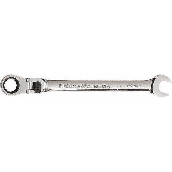 Combination Wrench: 15.00 mm Head Size, 15 deg Offset