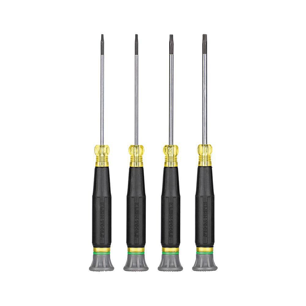 Screwdriver Sets; Screwdriver Types Included: Precision Torx ; Container Type: Blister Pack ; Tether Style: Not Tether Capable ; Number Of Pieces: 4 ; Insulated: No ; Features: Cushion-Grip Handles; Rotating Caps