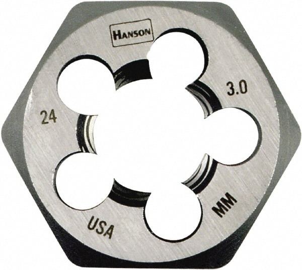 Hex Rethreading Die: M20x2.5, Right Hand, Carbon Steel
