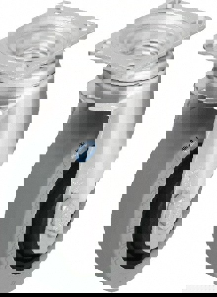 Rigid & Swivel Top Plate Caster: Solid Rubber, 3-1/2