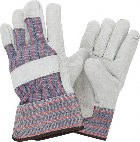 Work Gloves: PRO-SAFE Size Large, Cotton Lined, Cowhide