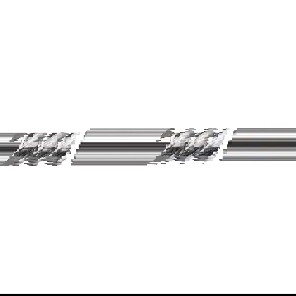 Square End Mill: 3/8'' Dia, 0.57'' LOC, 3/8'' Shank Dia, 2-1/2'' OAL, 3 Flutes, Solid Carbide