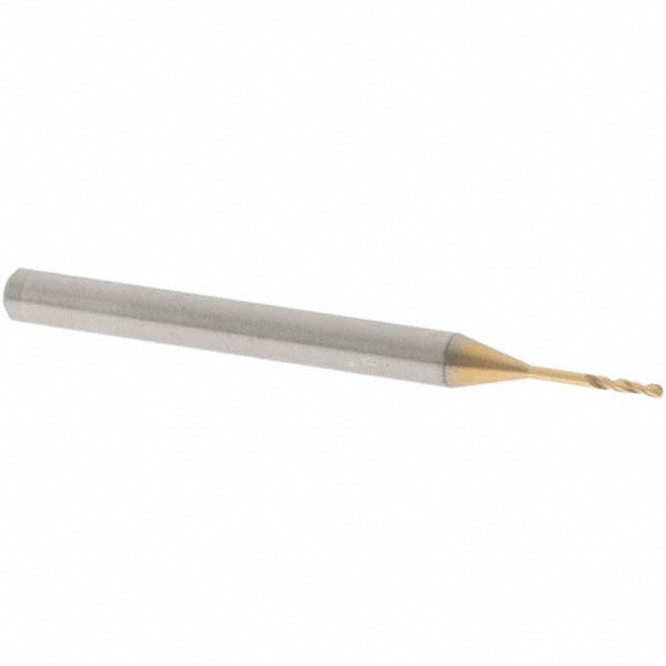 Screw Machine Length Drill Bit: 0.75 mm (0.0295) Dia, 150 deg, Vanadium High Speed Steel