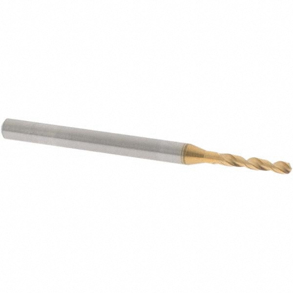 Screw Machine Length Drill Bit: 1.73 mm (0.0681) Dia, 140 deg, Vanadium High Speed Steel