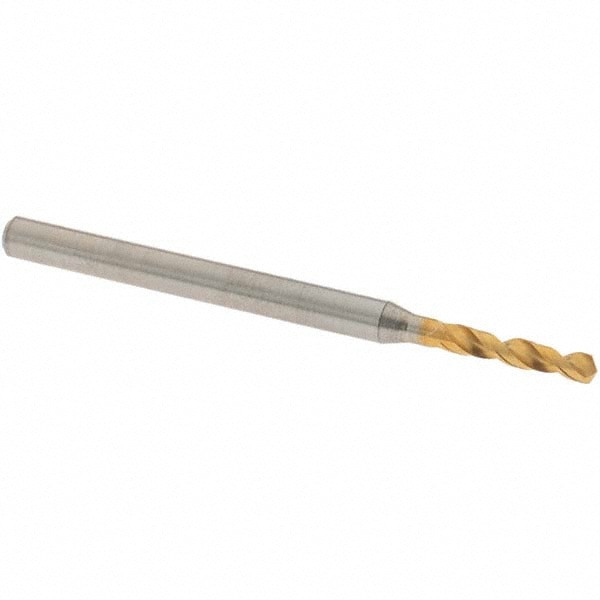 Screw Machine Length Drill Bit: 2.03 mm (0.0799) Dia, 130 deg, Vanadium High Speed Steel