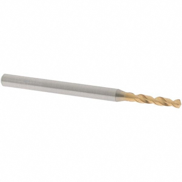 Screw Machine Length Drill Bit: 2.05 mm (0.0807) Dia, 130 deg, Vanadium High Speed Steel