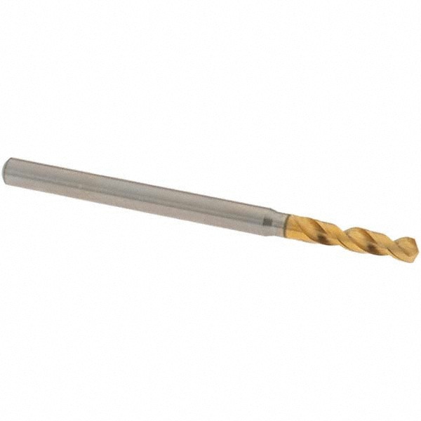 Screw Machine Length Drill Bit: 2.56 mm (0.1008) Dia, 130 deg, Vanadium High Speed Steel