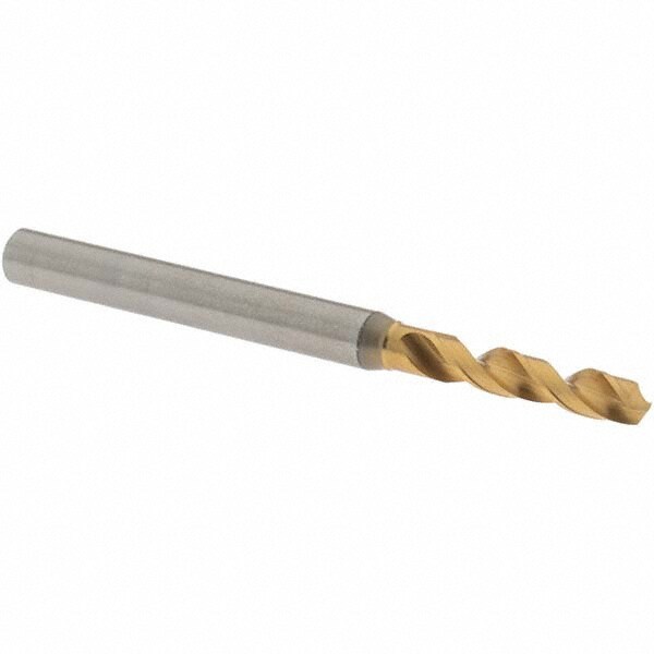 Screw Machine Length Drill Bit: 3.14 mm (0.1236) Dia, 130 deg, Vanadium High Speed Steel