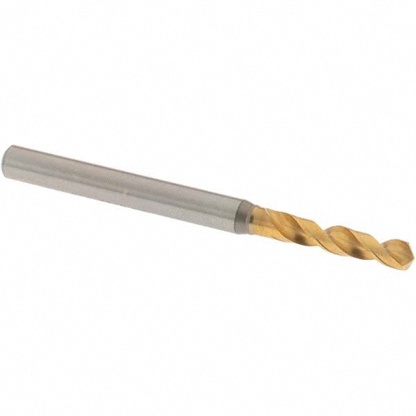 Screw Machine Length Drill Bit: 3.22 mm (0.1268) Dia, 130 deg, Vanadium High Speed Steel