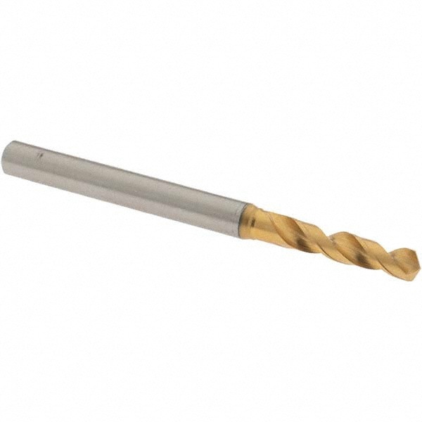 Screw Machine Length Drill Bit: 3.32 mm Dia, 130 deg Point, High-Speed Steel