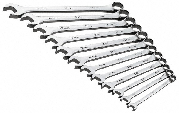 Combination Wrench Set: 13 Pc, Metric
