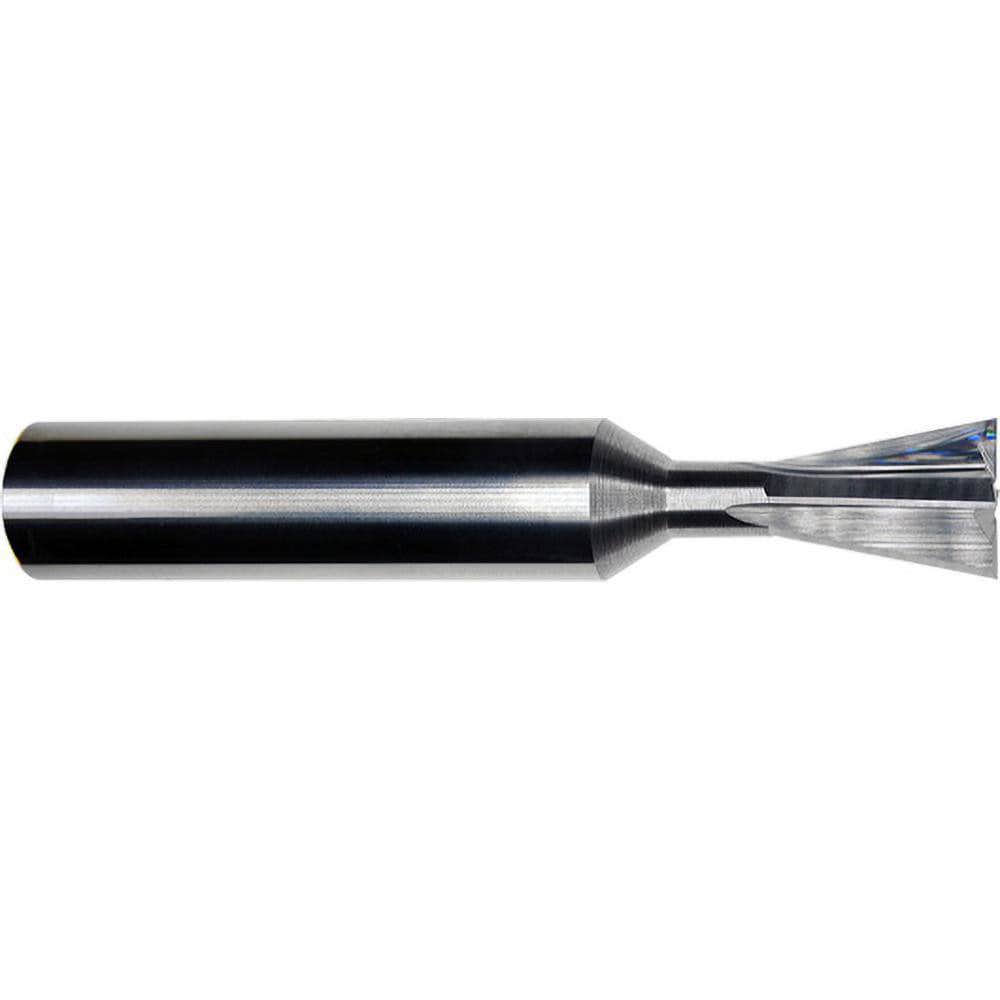 Dovetail Cutters; Included Angle: 20.00 ; Cutter Diameter (Inch): 5/16 ; Cutter Diameter (Decimal Inch): 0.3125 ; Cutting Width (Decimal Inch): 0.4500 ; Cutter Material: Solid Carbide ; Weldon Flat: No