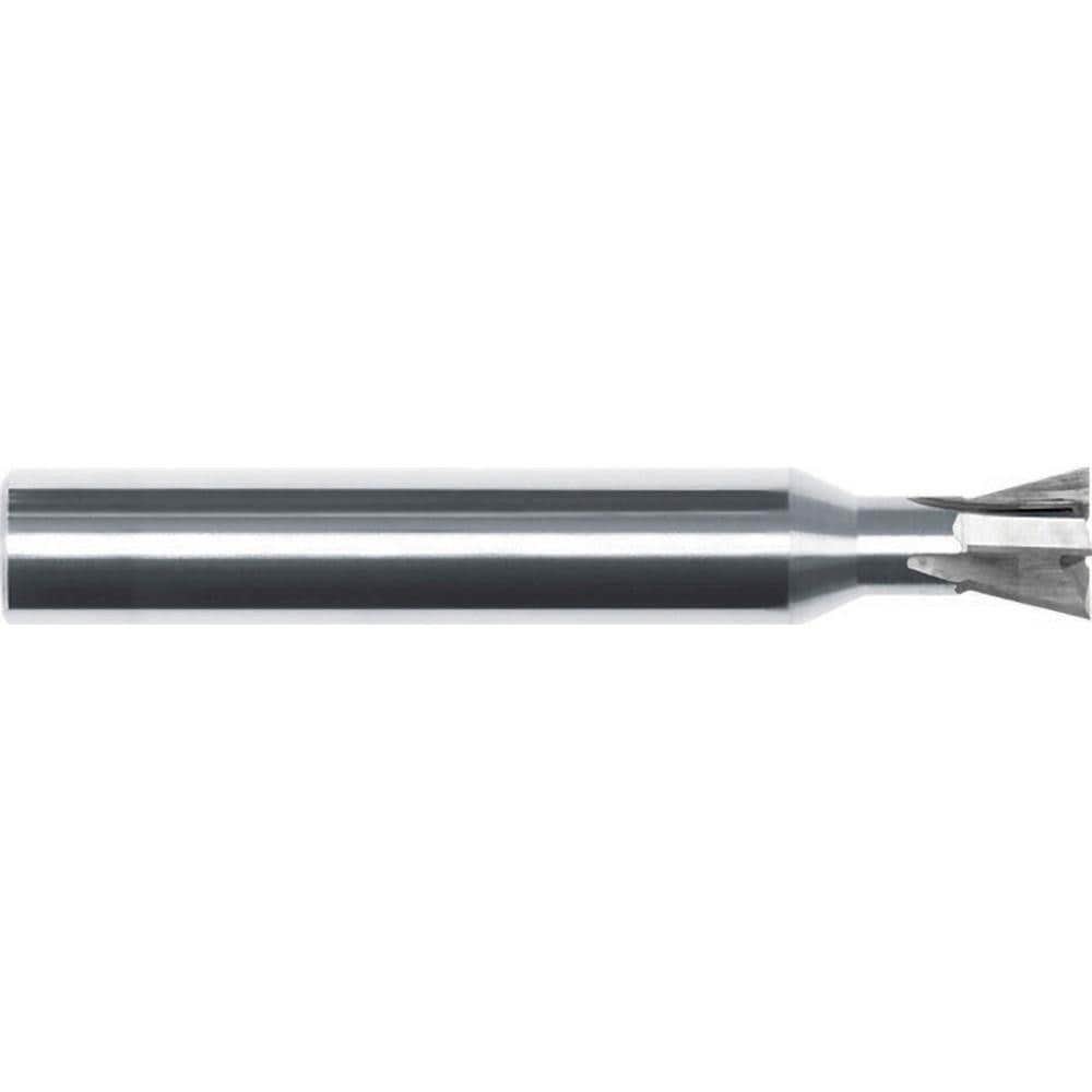 Dovetail Cutters; Included Angle: 30 ; Cutter Diameter (Inch): 1/2 ; Cutter Diameter (Decimal Inch): 0.5000 ; Cutting Width (Decimal Inch): 0.3200 ; Cutter Material: Solid Carbide ; Weldon Flat: No