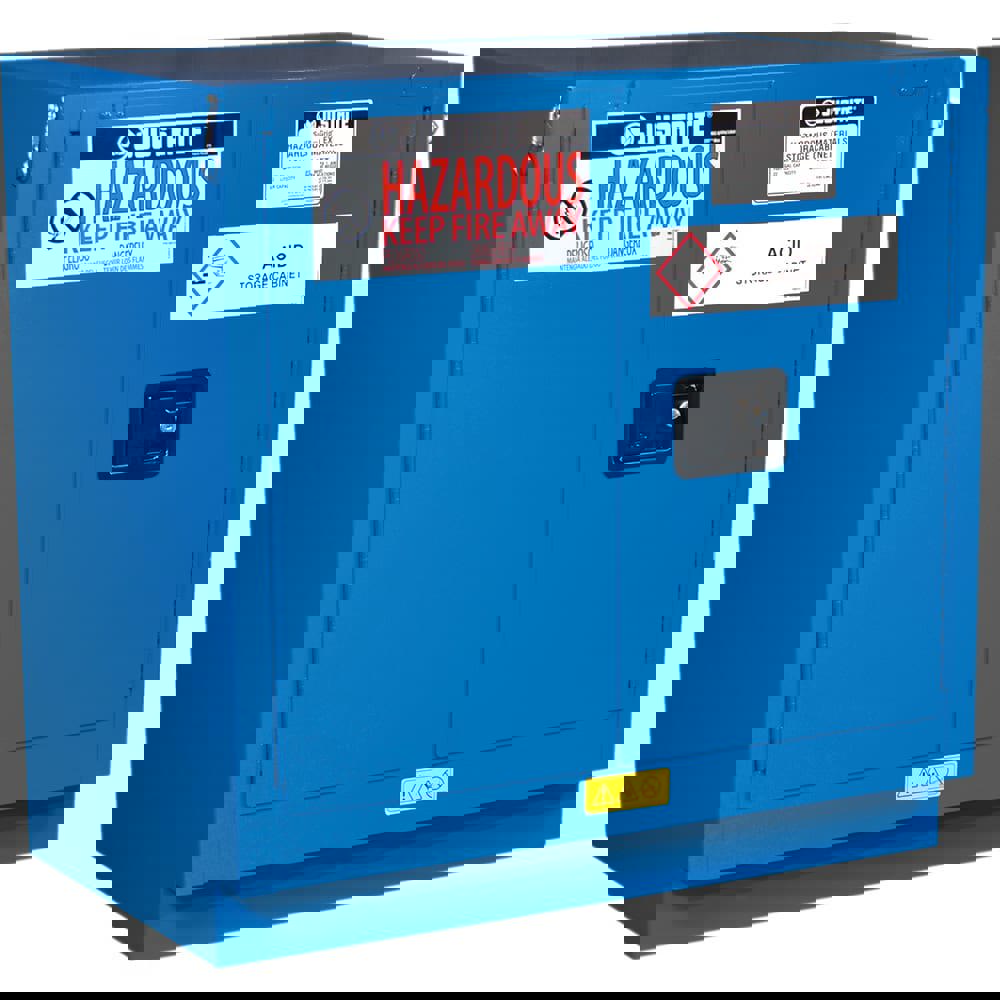 Under the Counter Cabinet: Self-Closing, 1 Shelf, Blue