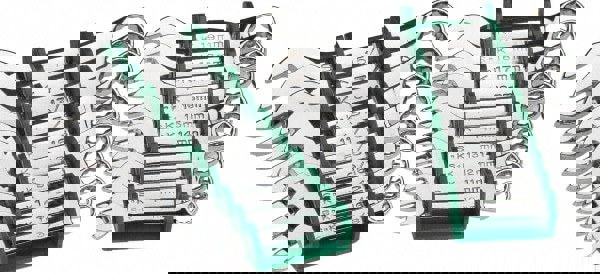 Combination Wrench Set: 20 Pc, 3/8 to 15/16