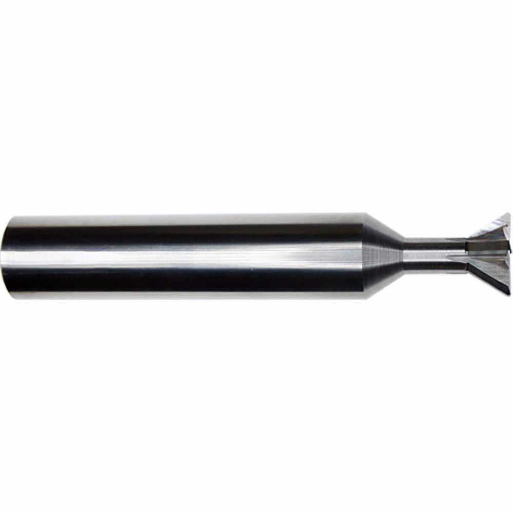 Dovetail Cutters; Included Angle: 60 ; Cutter Diameter (Inch): 3/16 ; Cutter Diameter (Decimal Inch): 0.1875 ; Cutting Width (Decimal Inch): 0.0800 ; Cutter Material: Solid Carbide ; Weldon Flat: No