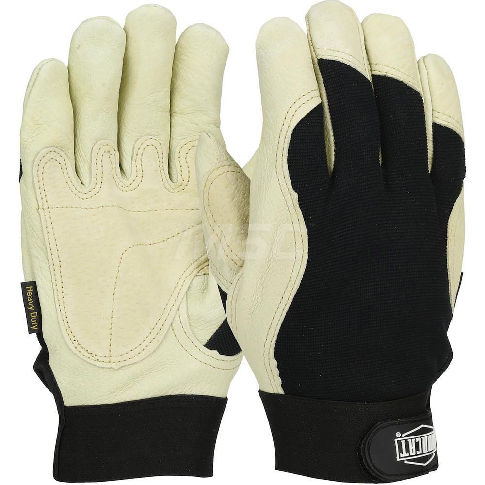 Welding Gloves: Ironcat 86355, Size 2X-Large, Uncoated-Coated, Grain Pigskin Leather, Pair, for Agriculture, Construction & Fabrication